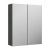 Delphi Nordic Anthracite 600mm 2-Door Mirrored Bathroom Cabinet | Thumbnail Image
