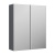 Delphi Nordic Grey 600mm 2-Door Mirrored Bathroom Cabinet | Thumbnail Image