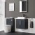 Delphi Nordic Soft Black 600mm 2-Door Wall Hung Countertop Vanity Unit | Thumbnail Image