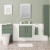 Delphi Nordic Green 600mm 2-Door Wall Hung Vanity Unit (inc Basin) | Thumbnail Image