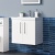 Delphi Nordic White 600mm 2-Door Wall Hung Vanity Unit (inc Basin) | Thumbnail Image