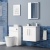 Delphi Nordic White 600mm 2-Door Wall Hung Vanity Unit (inc Basin) | Thumbnail Image