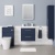 Delphi Nordic Midnight Blue 600mm 2-Drawer Wall Hung Vanity Unit (inc Basin) | Thumbnail Image