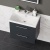 Delphi Nordic Soft Black 600mm 2-Drawer Wall Hung Vanity Unit (inc Basin) | Thumbnail Image
