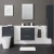 Delphi Nordic Soft Black 600mm 2-Drawer Wall Hung Vanity Unit (inc Basin) | Thumbnail Image
