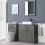 Delphi Nordic Anthracite 800mm 2-Door Floor Standing Countertop Vanity Unit | Thumbnail Image