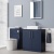 Delphi Nordic Midnight Blue 800mm 2-Door Floor Standing Countertop Vanity Unit | Thumbnail Image