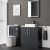 Delphi Nordic Soft Black 800mm 2-Door Floor Standing Countertop Vanity Unit | Thumbnail Image