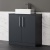 Delphi Nordic Soft Black 800mm 2-Door Floor Standing Countertop Vanity Unit | Thumbnail Image