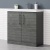 Delphi Nordic 800mm 2-Door Floor Standing Vanity Unit (inc Basin) | Thumbnail Image