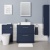Delphi Nordic Midnight Blue 800mm 2-Drawer Floor Standing Countertop Vanity Unit | Thumbnail Image
