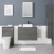Delphi Nordic Anthracite 800mm 2-Drawer Wall Hung Countertop Vanity Unit | Thumbnail Image