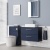 Delphi Nordic Midnight Blue 800mm 2-Drawer Wall Hung Countertop Vanity Unit | Thumbnail Image