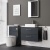 Delphi Nordic Soft Black 800mm 2-Drawer Wall Hung Countertop Vanity Unit | Thumbnail Image