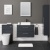 Delphi Nordic Soft Black 800mm 2-Drawer Wall Hung Countertop Vanity Unit | Thumbnail Image