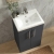 Delphi Nordic Compact 500mm 2-Door Floor Standing Vanity Unit (inc Basin) | Thumbnail Image