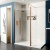Delphi Optics Brushed Bronze Wet Room Shower Screen with Return Panel | Thumbnail Image