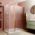 Delphi Optics Fluted Brushed Bronze Walk-In Shower Enclosure with Return Panel | Thumbnail Image