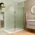 Delphi Optics Fluted Chrome Wet Room Shower Screen with Return Panel | Thumbnail Image