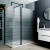 Delphi Optics Fluted Matt Black Walk-In Shower Enclosure with Return Panel | Thumbnail Image