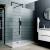 Delphi Optics Fluted Matt Black Walk-In Shower Enclosure | Thumbnail Image