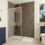 Delphi Optics Framed Brushed Brass Wet Room Shower Screen | Thumbnail Image