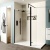 Delphi Optics Matt Black Wet Room Shower Screen with Return Panel | Thumbnail Image