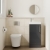 Delphi Pavilion Grey 400mm 1-Door Floor Standing Vanity Unit (inc Cloakroom Basin) | Thumbnail Image