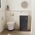 Delphi Pavilion Grey 400mm 1-Door Floor Standing Vanity Unit (inc Cloakroom Basin) | Thumbnail Image