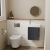 Delphi Pavilion Anthracite 400mm 1-Door Wall Hung Vanity Unit (inc Cloakroom Basin) | Thumbnail Image
