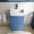 Delphi Penthouse Satin Blue 500mm 2-Door Floor Standing Countertop Vanity Unit | Thumbnail Image