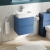 Delphi Penthouse Satin Blue 500mm 2-Drawer Wall Hung Countertop Vanity Unit | Thumbnail Image