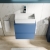 Delphi Penthouse Satin Blue 500mm 2-Drawer Wall Hung Countertop Vanity Unit | Thumbnail Image