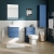 Delphi Penthouse Satin Blue 500mm 2-Drawer Wall Hung Countertop Vanity Unit | Thumbnail Image