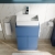 Delphi Penthouse Satin Blue 500mm 2-Door 1-Drawer Floor Standing Countertop Vanity Unit | Thumbnail Image