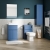 Delphi Penthouse Satin Blue 500mm 2-Door 1-Drawer Floor Standing Countertop Vanity Unit | Thumbnail Image