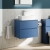 Delphi Penthouse Satin Blue 600mm 2-Drawer Wall Hung Countertop Vanity Unit | Thumbnail Image