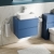 Delphi Penthouse Satin Blue 600mm 2-Drawer Wall Hung Countertop Vanity Unit | Thumbnail Image