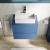Delphi Penthouse Satin Blue 600mm 2-Drawer Wall Hung Countertop Vanity Unit | Thumbnail Image