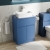 Delphi Penthouse Satin Blue 600mm 2-Door 1-Drawer Floor Standing Countertop Vanity Unit | Thumbnail Image