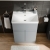 Delphi Penthouse Satin Grey 600mm 2-Door 1-Drawer Floor Standing Vanity Unit (inc Basin) | Thumbnail Image