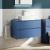 Delphi Penthouse Satin Blue 800mm 2-Drawer Wall Hung Countertop Vanity Unit | Thumbnail Image