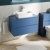 Delphi Penthouse Satin Blue 800mm 2-Drawer Wall Hung Countertop Vanity Unit | Thumbnail Image