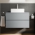 Delphi Penthouse Satin Grey 800mm 2-Drawer Wall Hung Countertop Vanity Unit | Thumbnail Image
