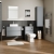Delphi Penthouse Satin Grey 800mm 2-Drawer Wall Hung Countertop Vanity Unit | Thumbnail Image