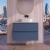 Delphi Penthouse Satin Blue 800mm 2-Drawer Wall Hung Premium Countertop Vanity Unit | Thumbnail Image