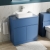 Delphi Penthouse Satin Blue 800mm 2-Door 1-Drawer Floor Standing Countertop Vanity Unit | Thumbnail Image