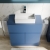 Delphi Penthouse Satin Blue 800mm 2-Door 1-Drawer Floor Standing Countertop Vanity Unit | Thumbnail Image