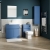 Delphi Penthouse Satin Blue 800mm 2-Door 1-Drawer Floor Standing Countertop Vanity Unit | Thumbnail Image