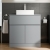 Delphi Penthouse Satin Grey 800mm 2-Door 1-Drawer Floor Standing Countertop Vanity Unit | Thumbnail Image